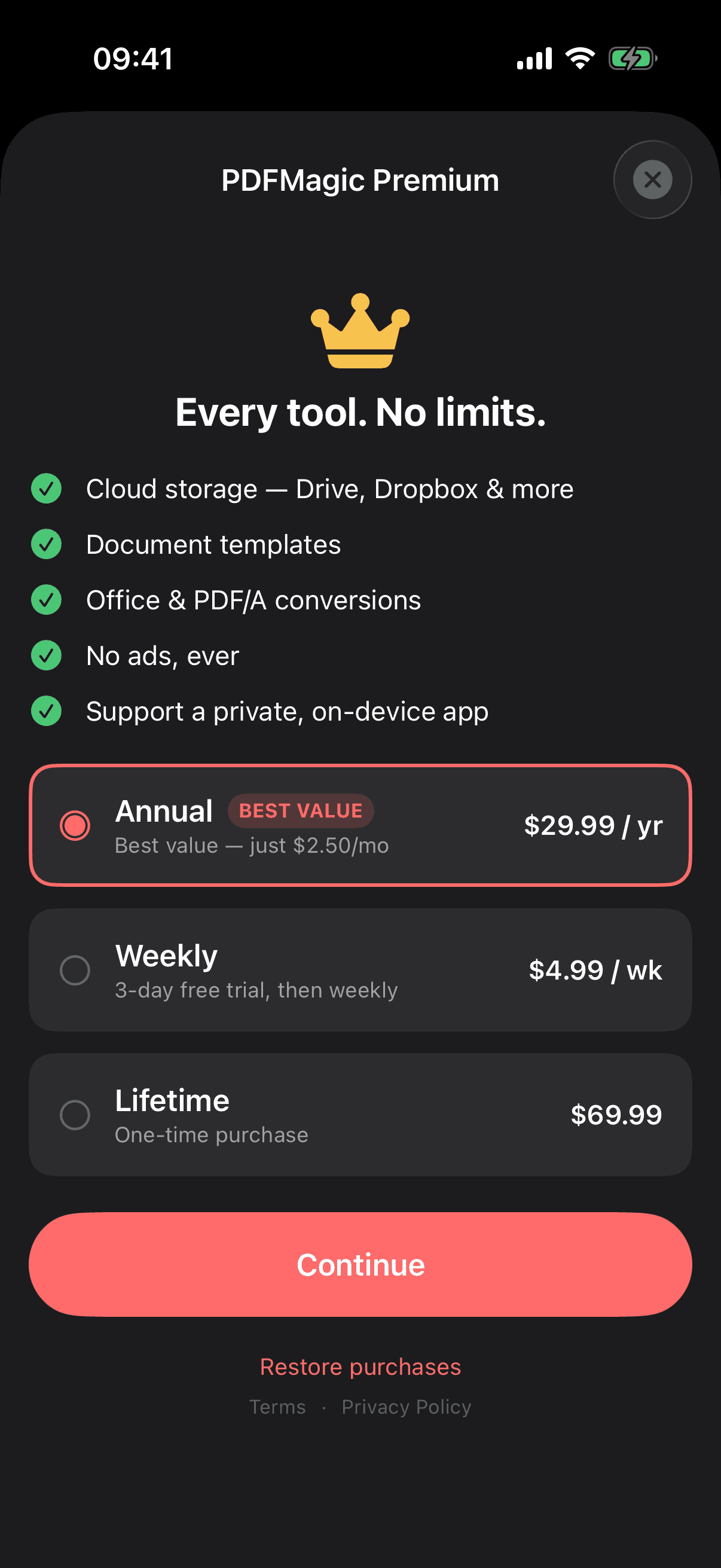 PDFMagic Premium plans